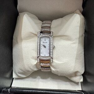 Bulova Women's Crystal and Silver 96T13 Watch